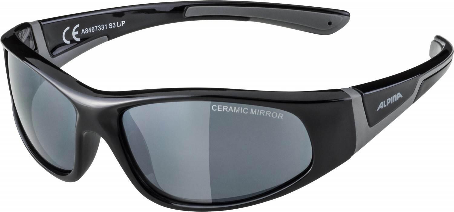 Alpina Flexxy Junior Sonnenbrille (331 black/grey Ceramic, Scheibe: black mirror (S3)) von Alpina