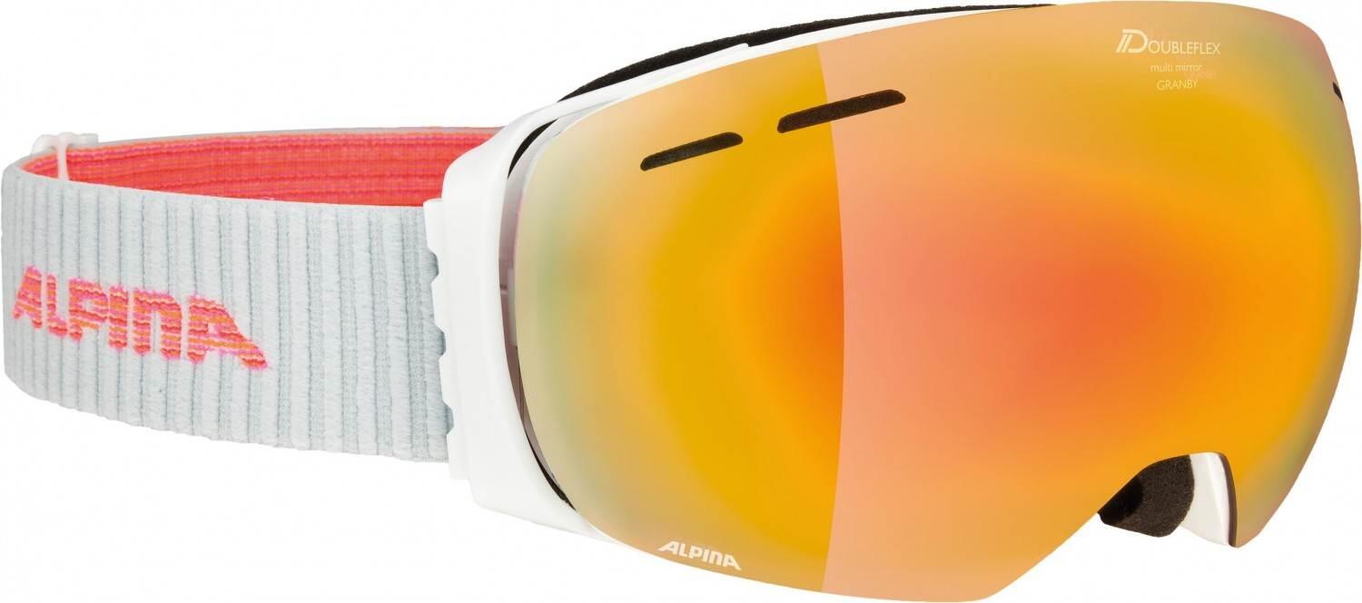 Alpina Granby Skibrille (812 white, Scheibe: MULTIMIRROR red (S2)) von Alpina