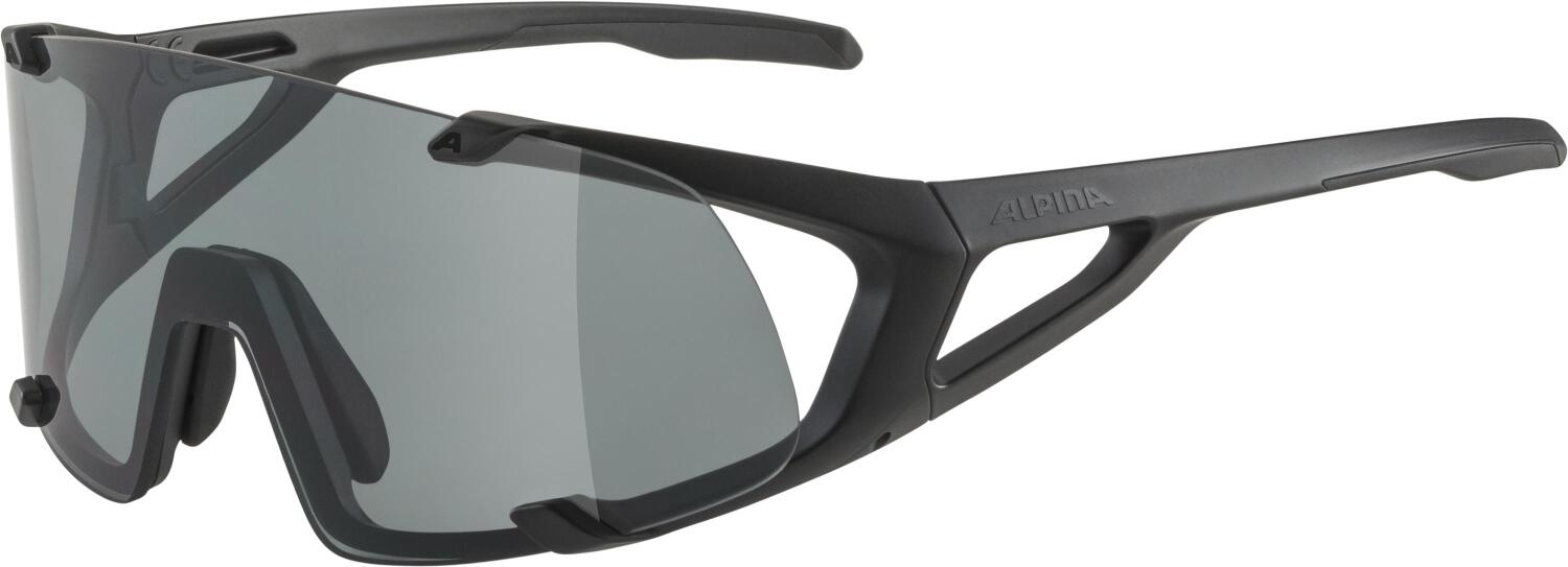 Alpina Hawkeye small Sportbrille (331 all black matt, Scheibe: black mirror (S3)) von Alpina