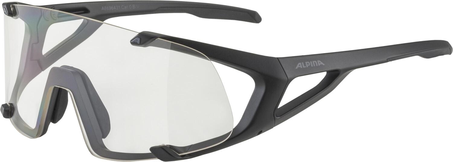 Alpina Hawkeye small Sportbrille (431 black matt, Scheibe: clear lens (S0)) von Alpina
