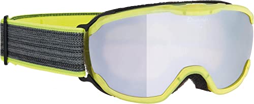 ALPINA PHEOS - Verspiegelte, Kontrastverstärkende & Polarisierte Skibrille Mit 100% UV-Schutz Für Kinder, transculent yellow, One Size von ALPINA