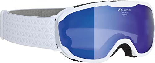 ALPINA PHEOS - Verspiegelte, Kontrastverstärkende & Polarisierte Skibrille Mit 100% UV-Schutz Für Kinder, white, One Size von ALPINA