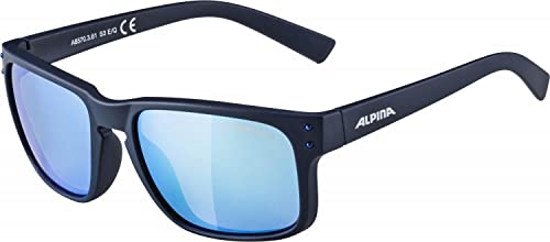 ALPINA KOSMIC - Verspiegelte und Bruchsichere Sonnenbrille Mit 100% UV-Schutz Für Erwachsene, nightblue matt, One Size von ALPINA