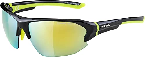 ALPINA LYRON HR - Verspiegelte und Bruchsichere Sport- & Fahrradbrille Mit 100% UV-Schutz Für Erwachsene, black, One Size von ALPINA