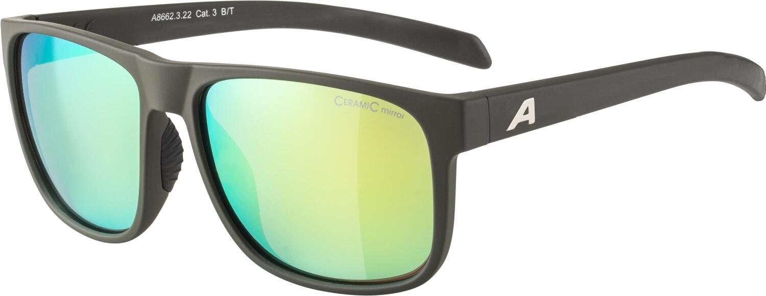 Alpina Nacan III Sportbrille (322 coffee/grey matt, Scheibe: neon yellow mirror (S3)) von Alpina