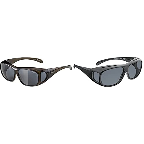 ALPINA OVERVIEW - Verzerrungsfreie und Bruchsichere OTG Sonnenbrille, black transparent gloss, One Size & Wedo 27148599 Überzieh-Sonnenbrille für Autofahrer & Brillenträger, schwarz von ALPINA