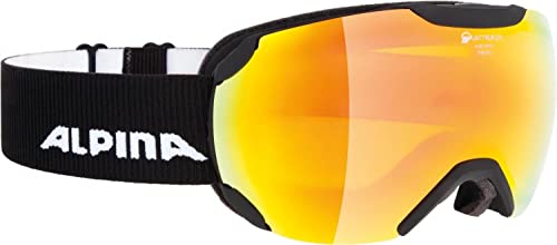 ALPINA PHEOS S Q - Verspiegelte, Kontrastverstärkende & Polarisierte Skibrille Mit 100% UV-Schutz Für Erwachsene, black matt, One Size von ALPINA