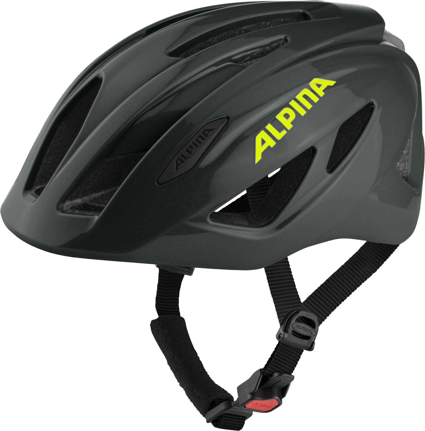 Alpina Pico Flash Kinder Fahrradhelm (50-55 cm, 39 black/neon gloss) von Alpina
