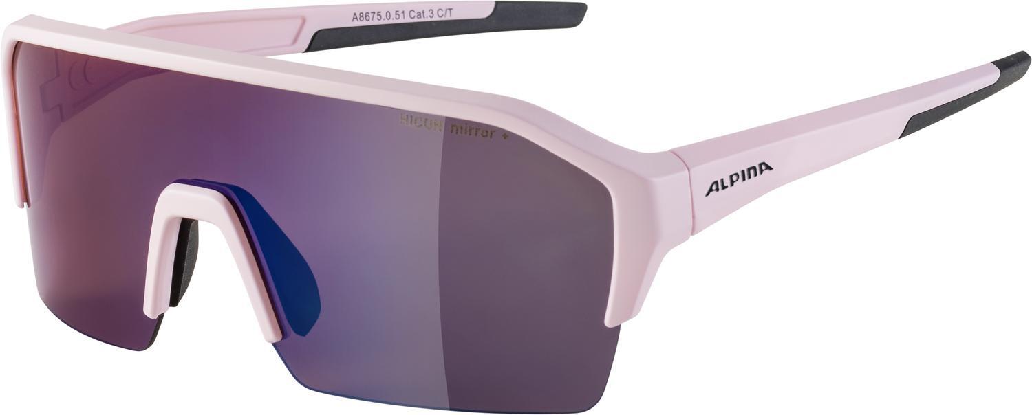 Alpina RAM HM+ Sportbrille Halbrahmen (051 light rose matt, Scvheibe: Q-Lite blue mirror (S3)) von Alpina