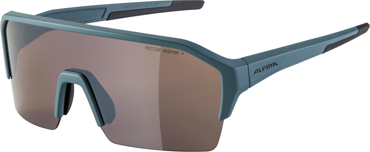 Alpina RAM HM+ Sportbrille Halbrahmen (081 dirtblue matt, Scheibe: Q-Lite silver mirror (S3)) von Alpina