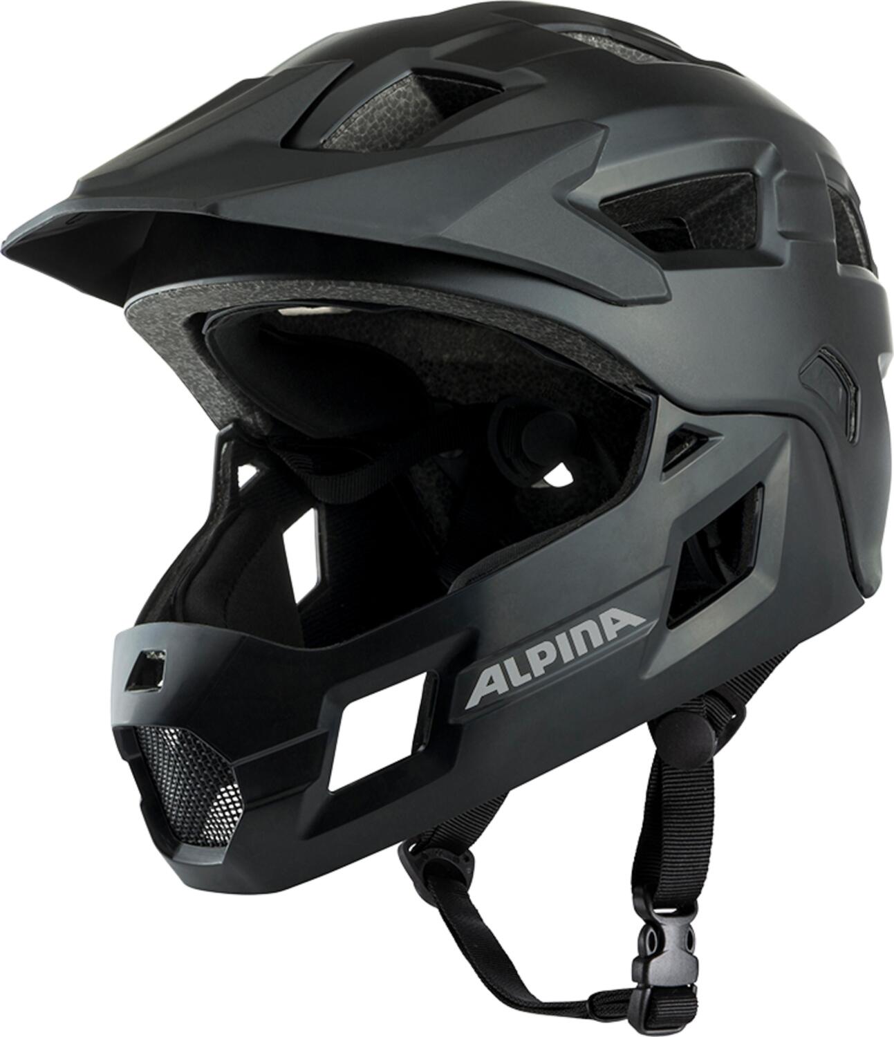 Alpina Rupi Fullface-Helm Kids (50-55 cm, 30 black matt) von Alpina