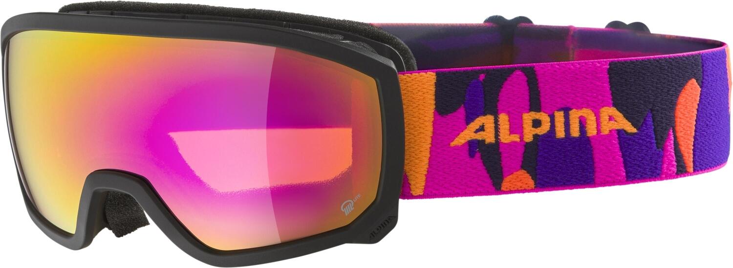 Alpina Scarabeo Junior Brillentäger Skibrille HM (853 black/pink matt, Scheibe: Quattroflex Lite pink (S2)) von Alpina