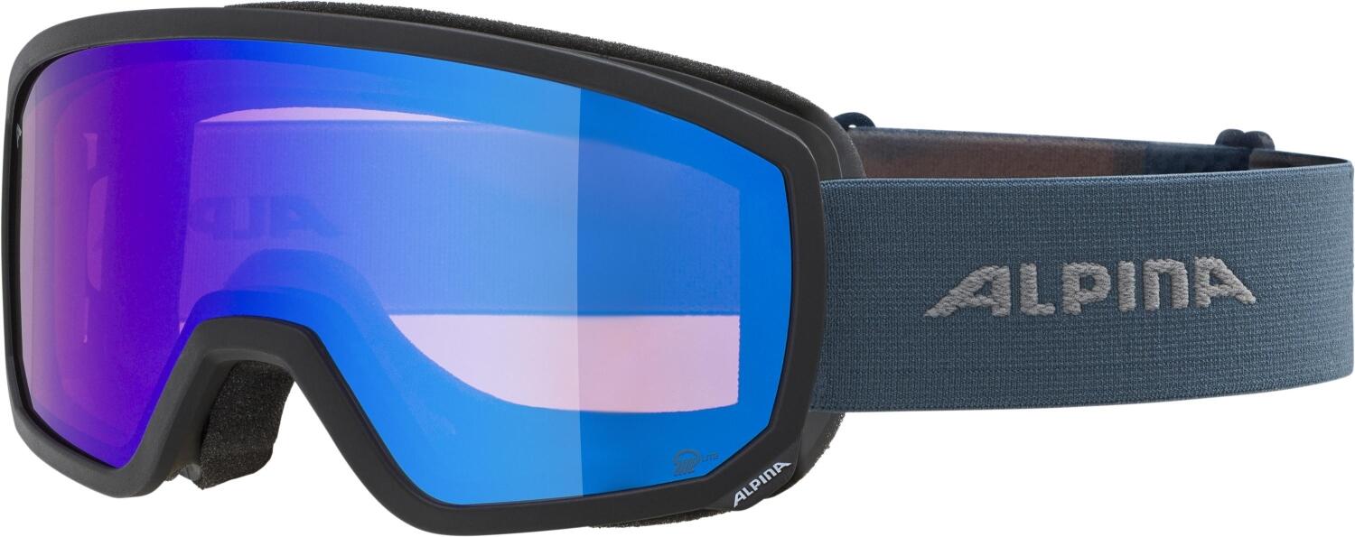 Alpina Scarabeo S Skibrille Mirror (881 black/dirtblue matt, Scheibe: Q-Lite blue (S2)) von Alpina