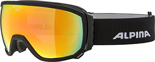 ALPINA SCARABEO Q - Verspiegelte, Kontrastverstärkende & Polarisierte OTG Skibrille Mit 100% UV-Schutz Für Erwachsene, black matt, One Size von ALPINA