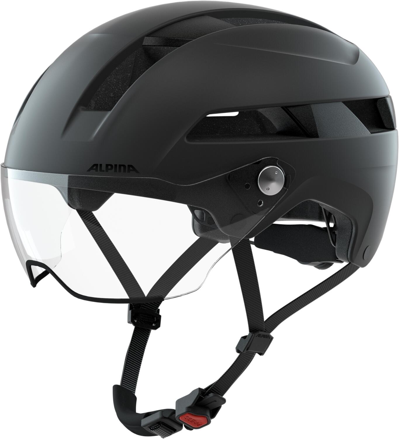 Alpina Soho Visor Fahrradhelm (52-56 cm, 30 black matt) von Alpina