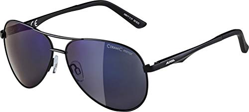 ALPINA A 107 - Verspiegelte und Bruchsichere Sonnenbrille Mit 100% UV-Schutz Für Erwachsene, black matt, One Size von ALPINA