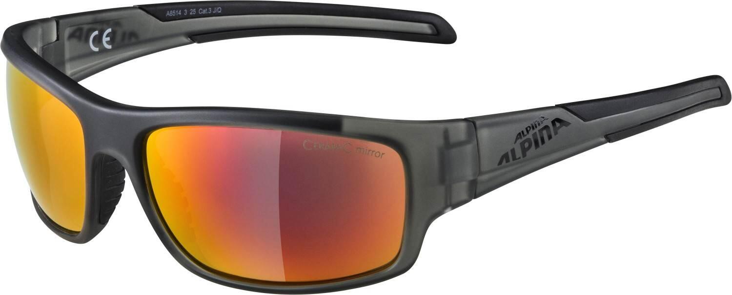 Alpina Testido Sportbrille (Farbe: 325 anthracite matt/black, Ceramic mirror, Scheibe: red mirror (S3)) von Alpina