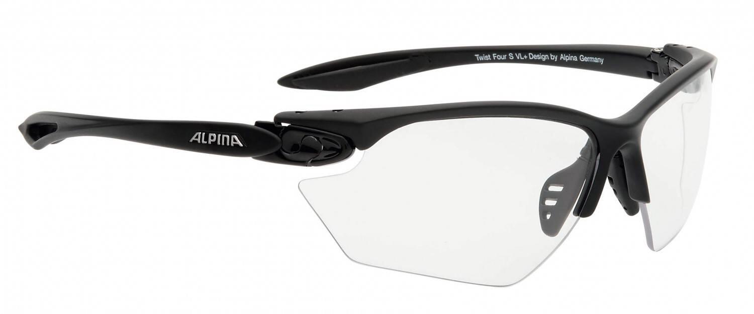 Alpina Twist Four S Varioflex+ Sportbrille (Farbe: 131 black matt, Scheibe: Varioflex black) von Alpina