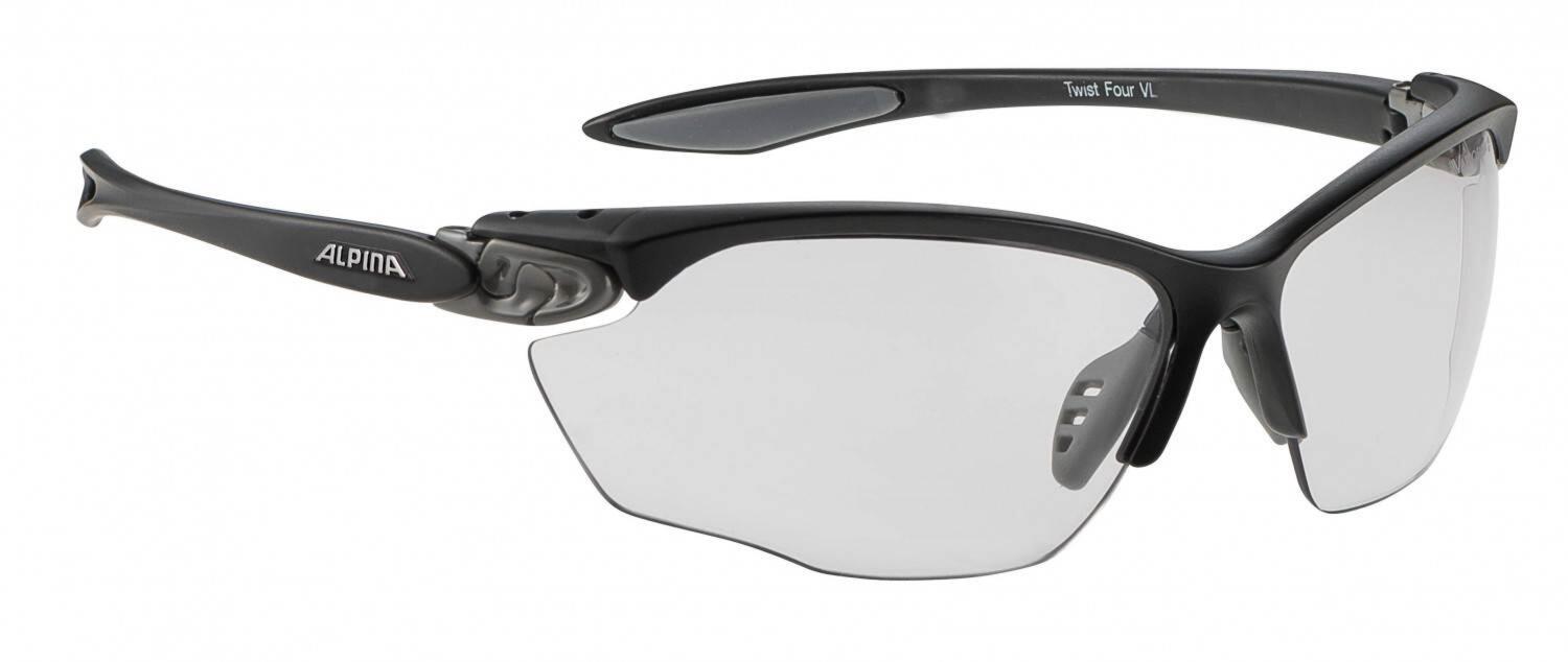 Alpina Twist Four Varioflex Sportbrille (131 black matt, Scheibe: Varioflex black (S1-3)) von Alpina