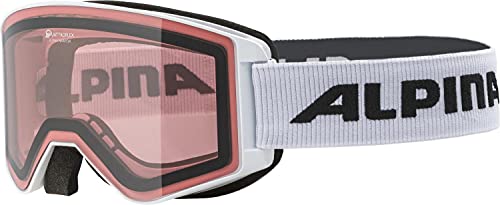 Alpina Sports Narkoja Q Skibrille Kunststoff/Polycarbonat Weiß-Rosa 100% UV-Schutz, A7267 0 11 von ALPINA