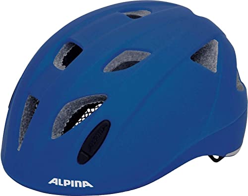 ALPINA XIMO L.E. - Leichter, Sicherer & Bruchfester Fahrradhelm Mit Optionalen LED-Licht Für Kinder, blue matt, 47-51 cm von ALPINA