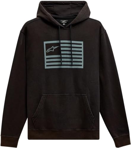 Alpinestars Artifact Hoodie, Herren Kapuzenpullover, Hoodie Sweatshirt, Kapuzenjacke mit Gestempeltem Flagge-Design Logo von Alpinestars