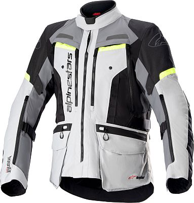 Alpinestars Bogotá Pro, Textiljacke Drystar - Hellgrau/Dunkelgrau/Neon-Gelb - L von Alpinestars