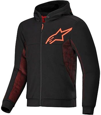 Alpinestars Chrome Air Sport Hoodie, Textiljacke - Schwarz/Neon-Rot - L von Alpinestars