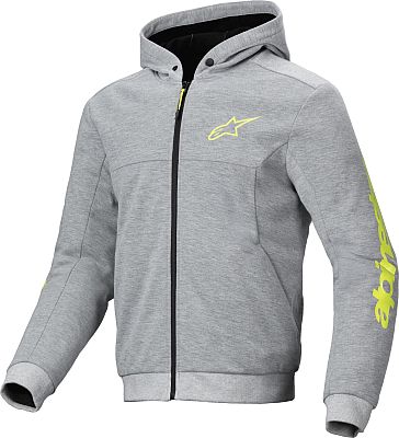 Alpinestars Chrome V2, Kapuzenjacke - Grau/Neon-Gelb - 3XL von Alpinestars