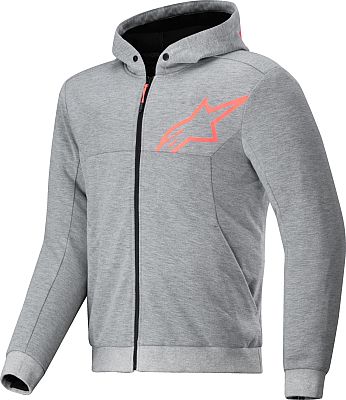 Alpinestars Chrome V2, Kapuzenjacke - Grau/Neon-Rot - XL von Alpinestars