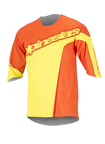 Alpinestars Crest 3/4 Jersey, Bright Orange Acid Yellow, Medium von Alpinestars