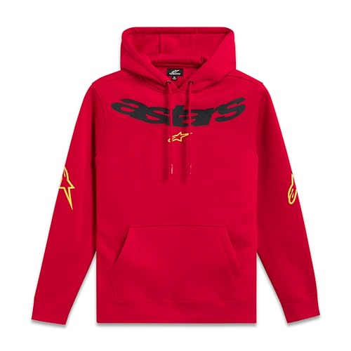 Alpinestars Elliptic Hoodie Kapuzenpullover für Herren Fleece Sweatshirt mit Kapuze Rot XL von Alpinestars