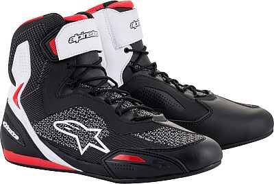 Alpinestars Faster 3 Rideknit, Schuhe - Schwarz/Weiß/Rot - 10 von Alpinestars
