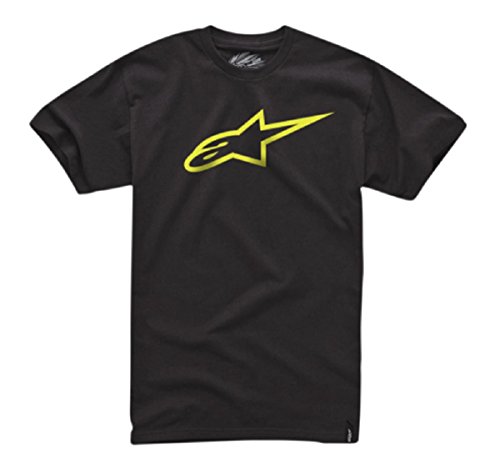 Alpinestars Herren T-Shirt AGELESS CLASSIC TEE, Black/Yellow, M, 1032-72030 von Alpinestars