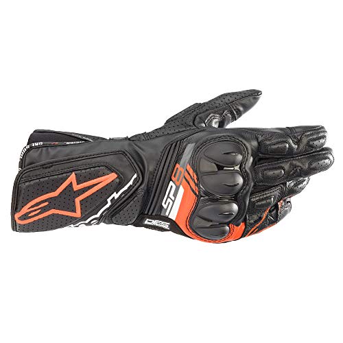 Alpinestars Motorradhandschuhe kurz Motorrad Handschuh SP-8 V3 Sporthandschuh rot S, Unisex, Sportler, Ganzjährig, Leder von Alpinestars