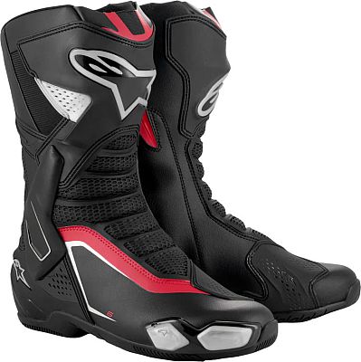 Alpinestars SMX-6 V3, Stiefel - Schwarz/Silber/Rot - 40 EU von Alpinestars