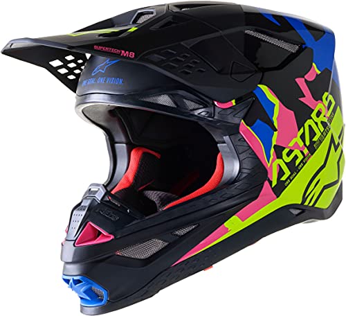 Alpinestars Supertech S-M8 Echo Motocross Helm (Black/Blue,L (59/60)) von Alpinestars