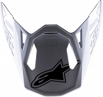 Alpinestars Supertech S-M8 Factory, Helmschirm - Schwarz/Weiß/Neon-Rot von Alpinestars