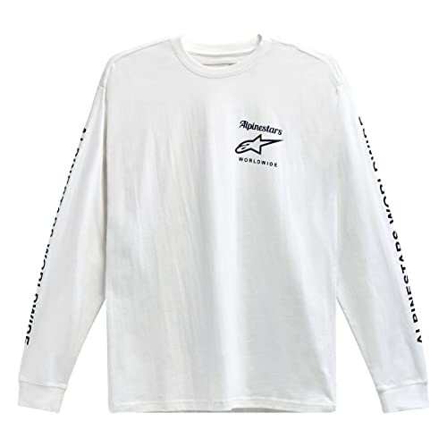 Alpinestars Unisex Ls Authenticated Tee Hooded Sweatshirt, White, XL von Alpinestars