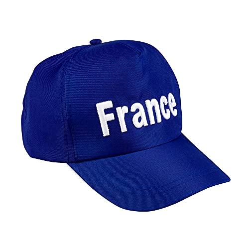Alsino Frankreich Mütze Cap Basecap Kappe blau weiß France Fanartikel EM Schirmmütze Herren Damen von Alsino