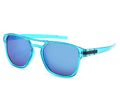 Alsino Viper Sportliche Sonnenbrille Randlose Leichte Brille Farbige Gläser mit UV 400 Schutz Viper Eyewear Collection in verschiedenen Modellen Herren Damen Unisex (hellblau) von Alsino