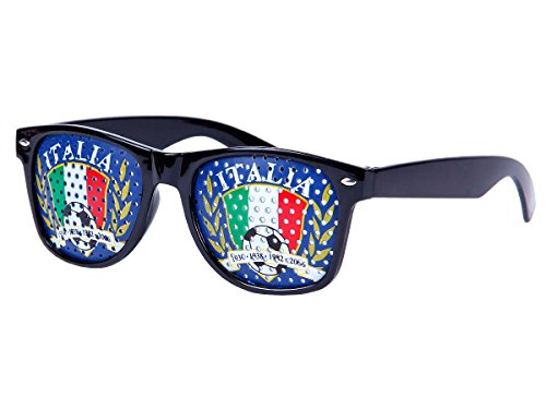 Alsino WM Lochbrille Pinehole Fanbrille Fussball Brille Länderbrille Gitterbrille Rasterbrille, wählen:V-1153 Italien von Alsino