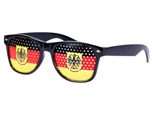Alsino WM Lochbrille Pinehole Fanbrille Fussball Brille Länderbrille Gitterbrille Rasterbrille, wählen:V-1158 Deutschland von Alsino