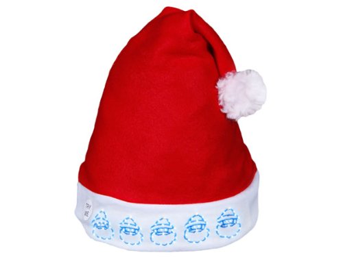 Alsino Weihnachtsmütze rot Weihnachtsmann blau blinkend 058 von Alsino