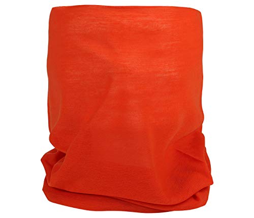 Halstuch Schlauchschal Damen Multifunktionstuch Schutz Herren Design Atmungsaktiv Sport Rundschal Motorrad Tuch Loop (orange) von Alsino