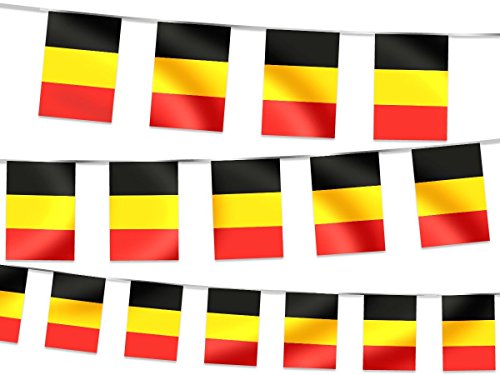 Wimpel Dekoration Belgien 00/1013 Länderwimpel Länderfahnen Girlande Wimpelkette Länderflaggen Fanartikel von Alsino von Alsino