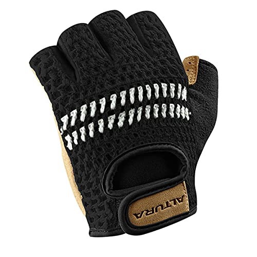 Altura Crochet Handschuhe, Schwarz/Braun, XS von Altura