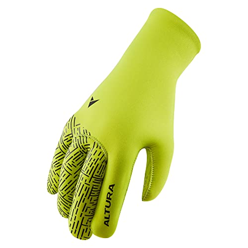 Altura Unisex Thermostretch Winddicht Neopren Thermo-Fahrradhandschuh – Limettengrün – Größe S von Altura