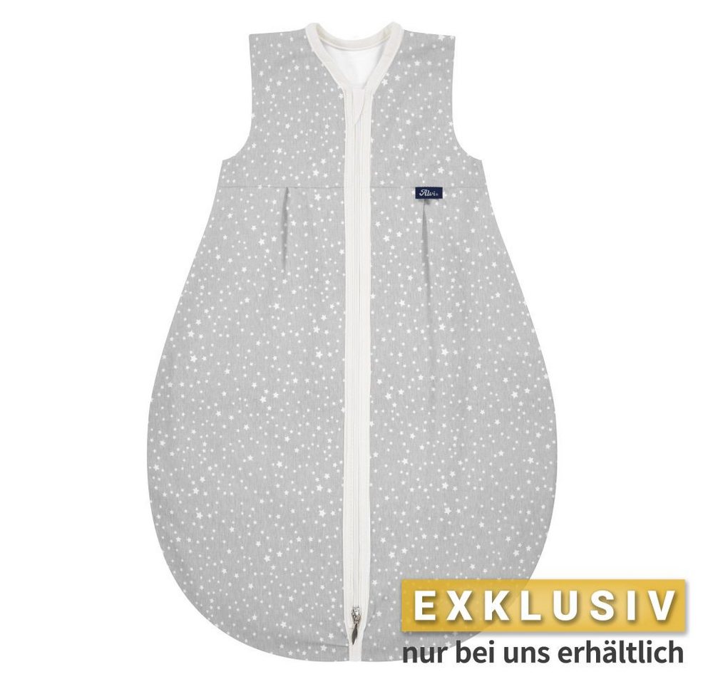 Alvi® Schlafsack Mäxchen Light - Jersey - Sternenhimmel, Baby Sommer Schlafsack ohne Ärmel Gr. Gr. 70 - 100% Baumwolle von Alvi®