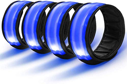 Blau 2 Stück Actinetics Aufladbares LED Armband Leuchtband für Joggen Laufen 